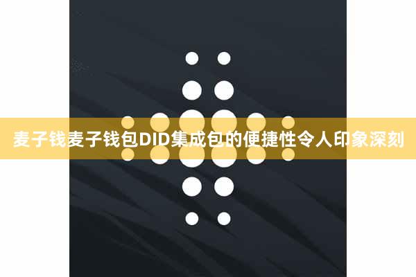 麦子钱麦子钱包DID集成包的便捷性令人印象深刻